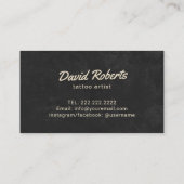 Tattoo Winkelen Tattoo Pistool  Gold Typografie Visitekaartje (Achterkant)