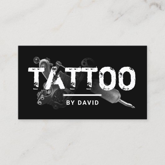 Tattoo Winkelen Tattoo Pistool Professional Tattoo Visitekaartje (Voorkant)