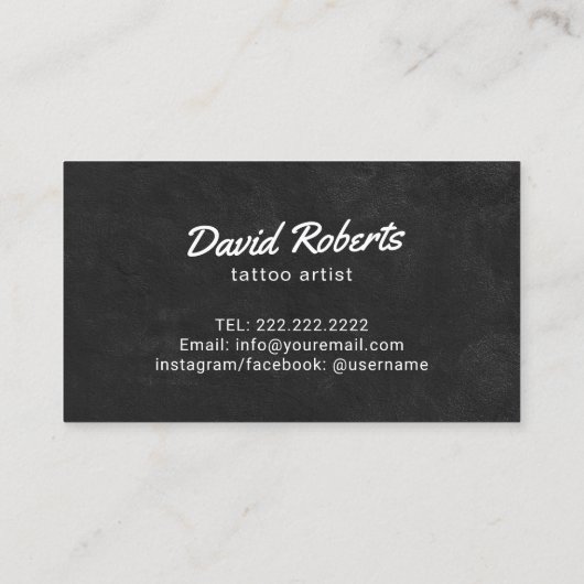 Tattoo Winkelen Tattoo Pistool Professional Typogr Visitekaartje (Achterkant)