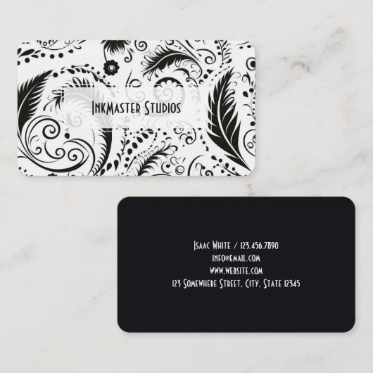 Tattoo Winkelen Visitekaartje (Voorkant / Achterkant)