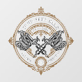  Tattoo Winkelmachine voor Pistolen aanpassen Raamsticker (Vel)