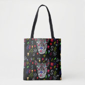 Tattoo Wolf Tote Bag (Voorkant)
