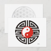 Tattoo Yin & Yang Briefkaart (Voorkant / Achterkant)