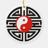 Tattoo Yin & Yang Keramisch Ornament (Achterkant)