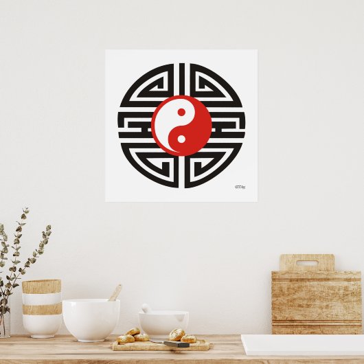 Tattoo Yin & Yang Poster (Keuken)
