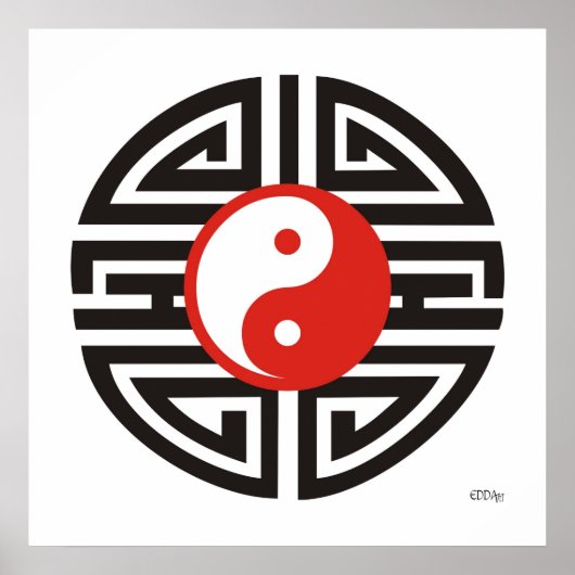 Tattoo Yin & Yang Poster (Voorkant)
