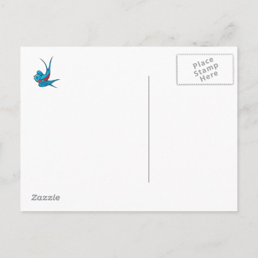 Tattoo Zwaluwen en Scroll Urban Save the date Auto Aankondigingskaart (Achterkant)