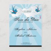 Tattoo Zwaluwen en Scroll Urban Save the date Auto Aankondigingskaart (Voorkant)