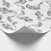 Tattoo, zwart en wit cadeaupapier (Hoek)