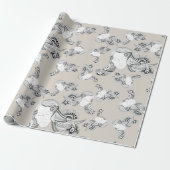 Tattoo, zwart en wit cadeaupapier (Uitgerold)