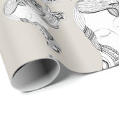 Tattoo, zwart en wit cadeaupapier (Rol Hoek)