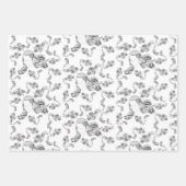 Tattoo, zwart en wit roze inpakpapier vel (Voorkant 2)