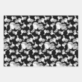 Tattoo, zwart en wit roze inpakpapier vel (Voorkant)