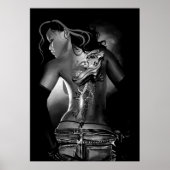 Tattoo zwart-wit poster (Voorkant)