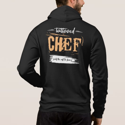 Tattooed Chef schaamt de rest. Cadeauidee. Hoodie (Achterkant)
