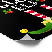 Tattooed Christmas Elf Matching Pajama X-mas Party Poster (Hoek)