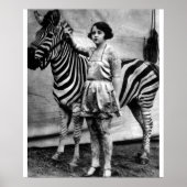 Tattooed Circus Lady en Zebra Poster (Voorkant)