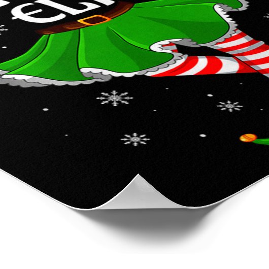 Tattooed Elf Christmas Family Girls Women Elf Squa Poster (Hoek)