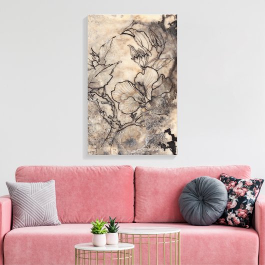 Tattooed Floral I Canvas Afdruk (Insitu (Woonkamer))