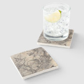 Tattooed Floral I Stenen Onderzetter (Zijkant)