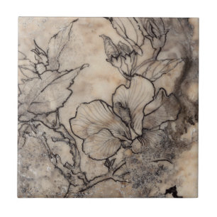 Tattooed Floral I Tegeltje
