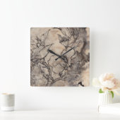 Tattooed Floral I Vierkante Klok (Huis)