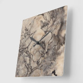 Tattooed Floral I Vierkante Klok (Hoek)