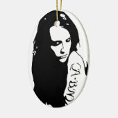 Tattooed Girl Keramisch Ornament (Links)