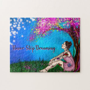 Tattooed Girl onder een magische boom Legpuzzel