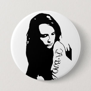 Tattooed Girl Ronde Button 7,6 Cm