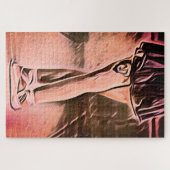 Tattooed Gothic Ballerina Standing  Legpuzzel (Horizontaal)