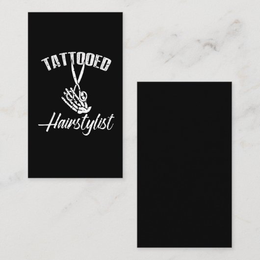 Tattooed Haarstylist Visitekaartje (Voorkant / Achterkant)