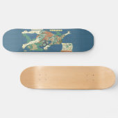 Tattooed Hercules Japans Woodblock Print Skatebo Skateboard (Horizontaal)