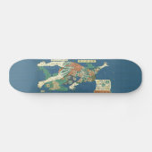 Tattooed Hercules Japans Woodblock Print Skatebo Skateboard (Horizontaal)