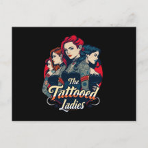 Tattooed Ladies Club, rood, blauw en zwart