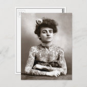 Tattooed Lady, 1907 Briefkaart (Voorkant / Achterkant)
