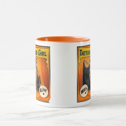 Tattooed Lady -  Circus Poster Mok (Midden)