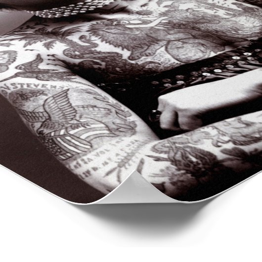 Tattooed Lady Maud Wagner 1907  Poster (Hoek)