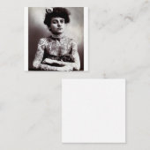 Tattooed Lady Maud Wagner 1907  Vierkante Visitekaartje (Voorkant / Achterkant)