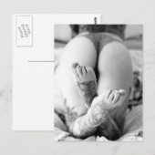 Tattooed Legs B&W foto-briefkaart Briefkaart (Voorkant / Achterkant)