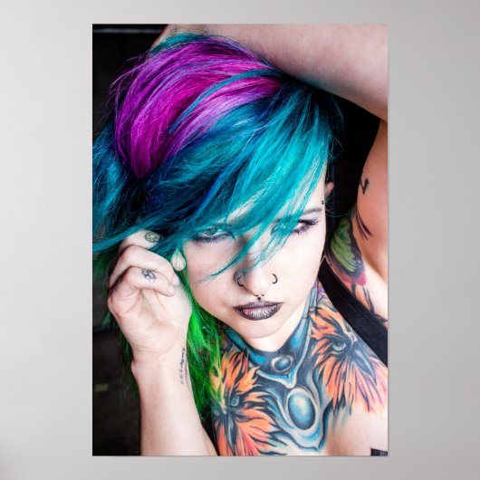 Tattooed Model - Ashley Lynn Poster (Voorkant)