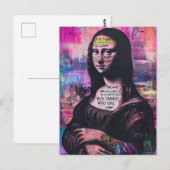 Tattooed Mona Lisa Mixed Media Collage Briefkaart (Voorkant / Achterkant)