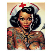 Tattooed Nurse Pin-up Perfect Poster (Voorkant)