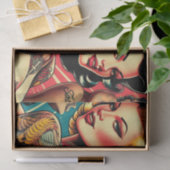 Tattooed Pin-up Meisjes Tissuepapier (Geschenk)