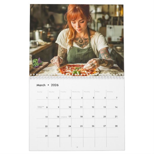 Tattooed Pizza – 2026 Calendar   Kalender (Mar 2026)