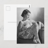 Tattooed Sailor Girl  B&W foto  Briefkaart (Voorkant / Achterkant)