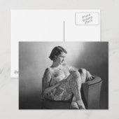 Tattooed Sailor Girl B&W foto Briefkaart (Voorkant / Achterkant)