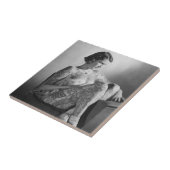 Tattooed Sailor Girl  B&W foto  Tegeltje (Zijkant)