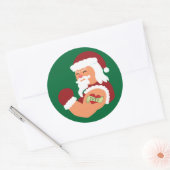 Tattooed Santa Ronde Sticker (Envelop)