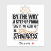 Tattooed Stewardess is de Ultimate in Appeal Gift Sticker (Vel)